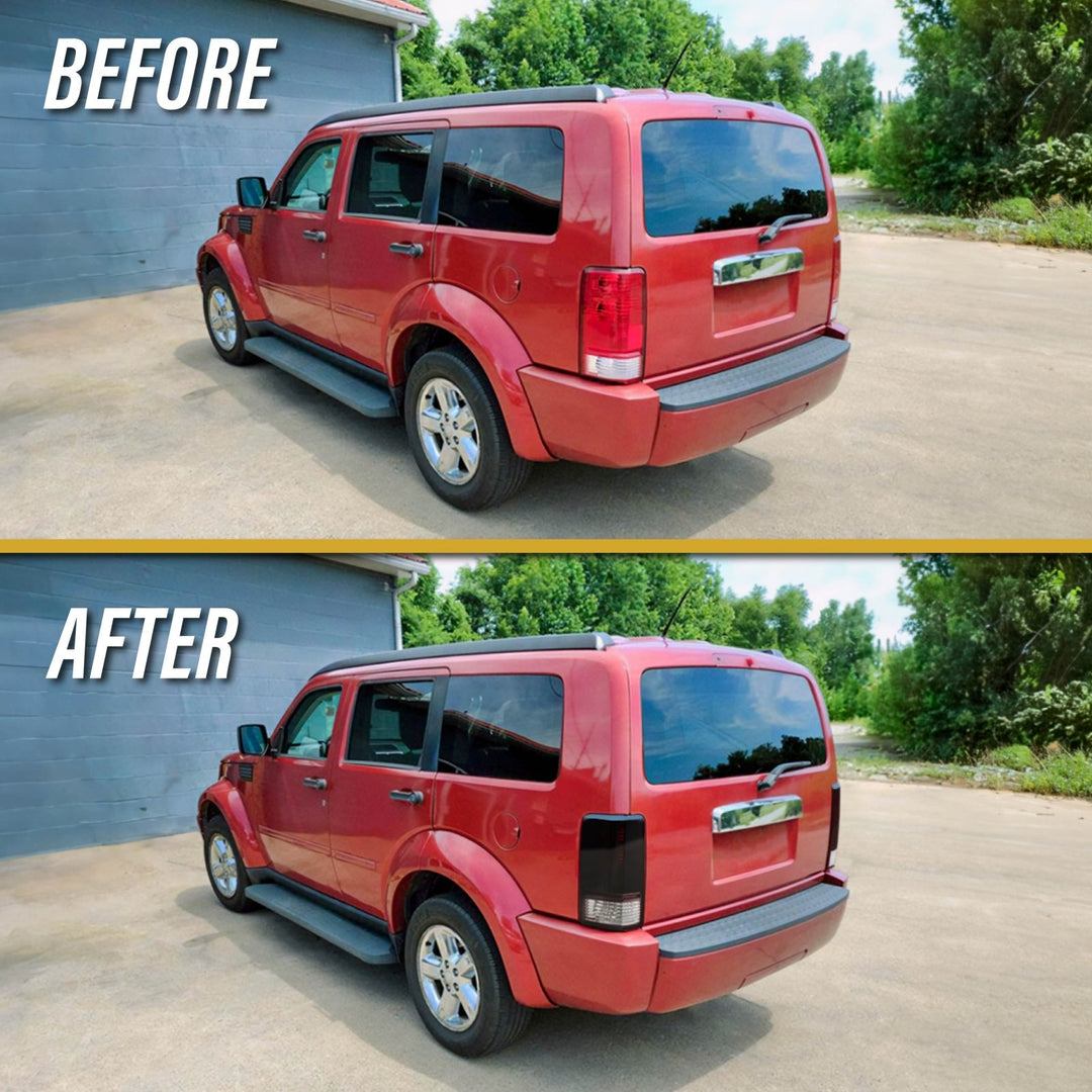 2007 - 2011 Dodge Nitro Dark Red Smoke Tail Lights