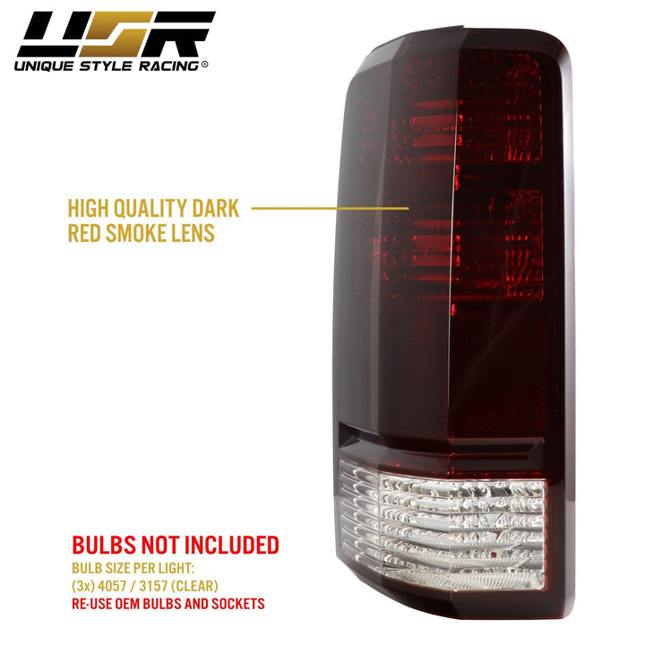 2007 - 2011 Dodge Nitro Dark Red Smoke Tail Lights