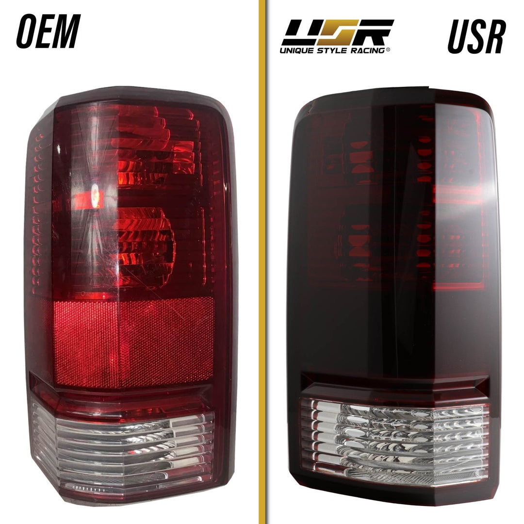 2007 - 2011 Dodge Nitro Dark Red Smoke Tail Lights