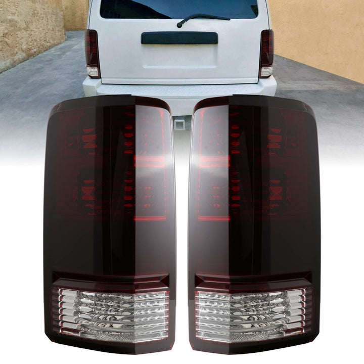 2007 - 2011 Dodge Nitro Dark Red Smoke Tail Lights