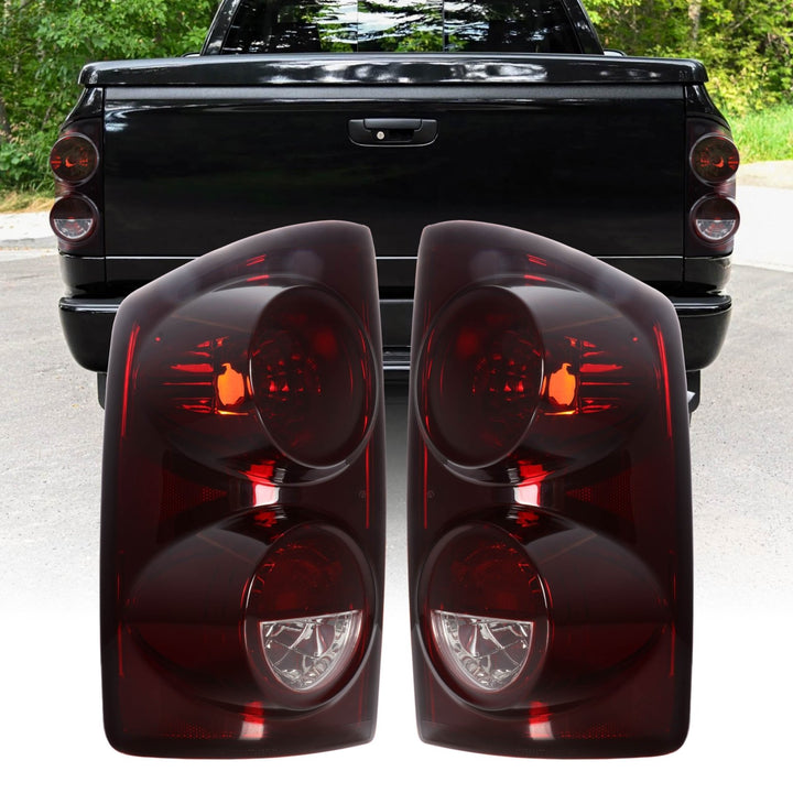 2007 - 2008 Ram Pick Up Truck 1500 Dark Red Smoke Lens Tail Light