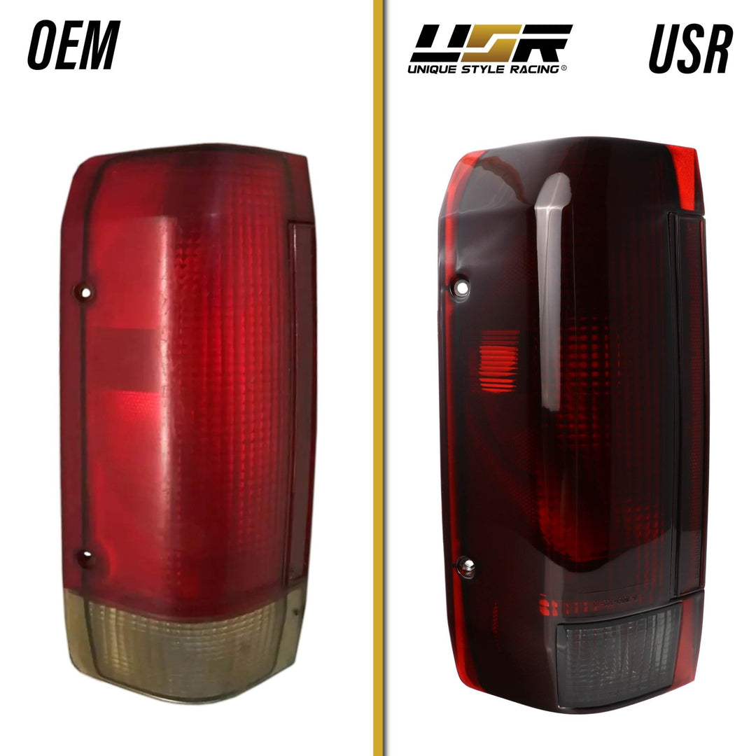 1990 - 1996 Ford F - 150 / F250 / F350 Super Duty Truck & 1990 - 1996 Bronco Dark Red Smoke Lens Tail Light