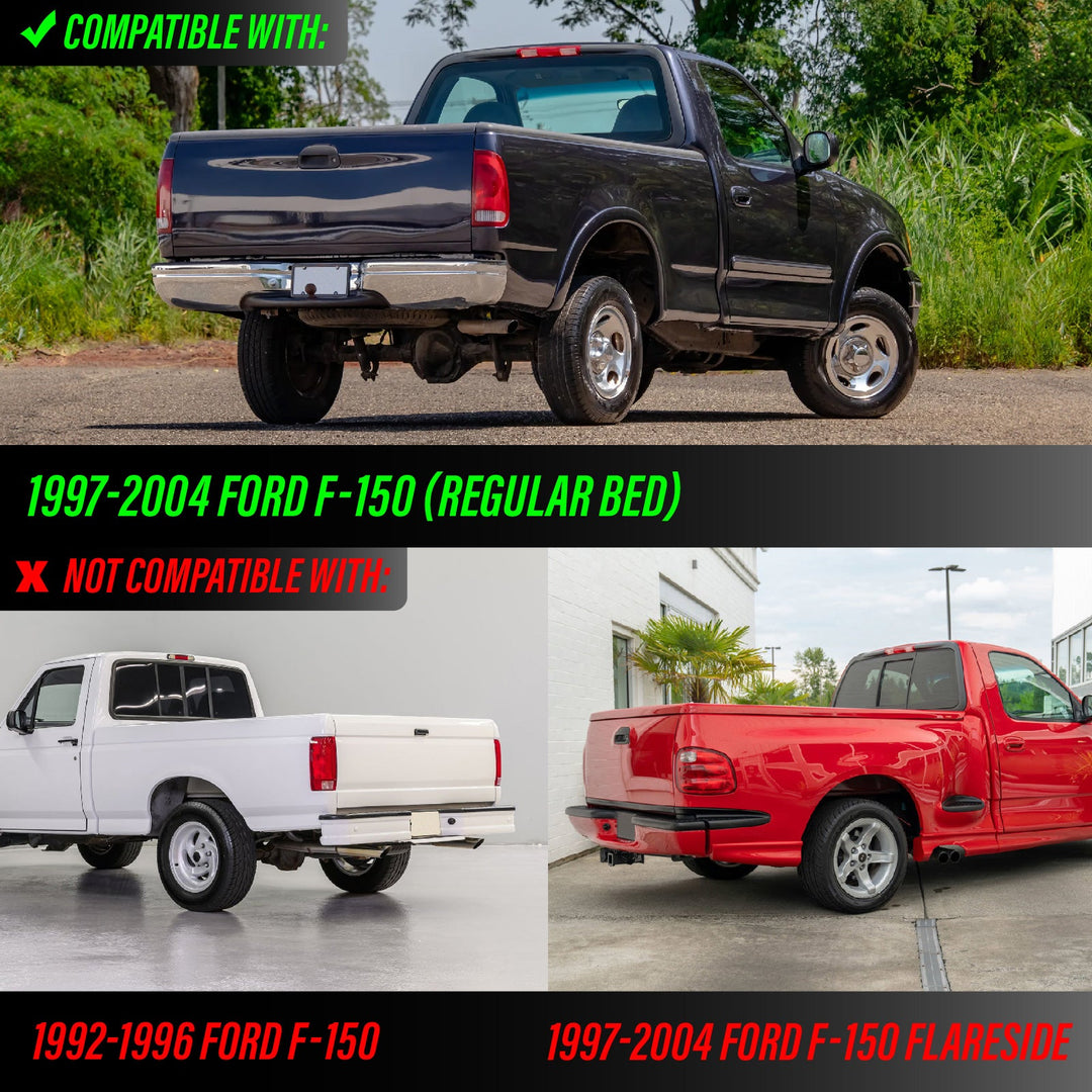 1997-2003 Ford F-150 / F150 Pickup Truck & 1999-2007 Ford Super Duty Truck F250/F350/F450/F550 Smoke Lens Tail Light