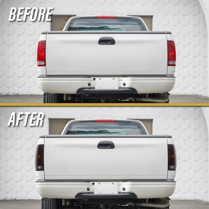 1997 - 2003 Ford F - 150 & 1999 - 2007 F - 250, F - 350, F - 450, F - 550 Super Duty Dark Red Smoke Lens Tail Lights