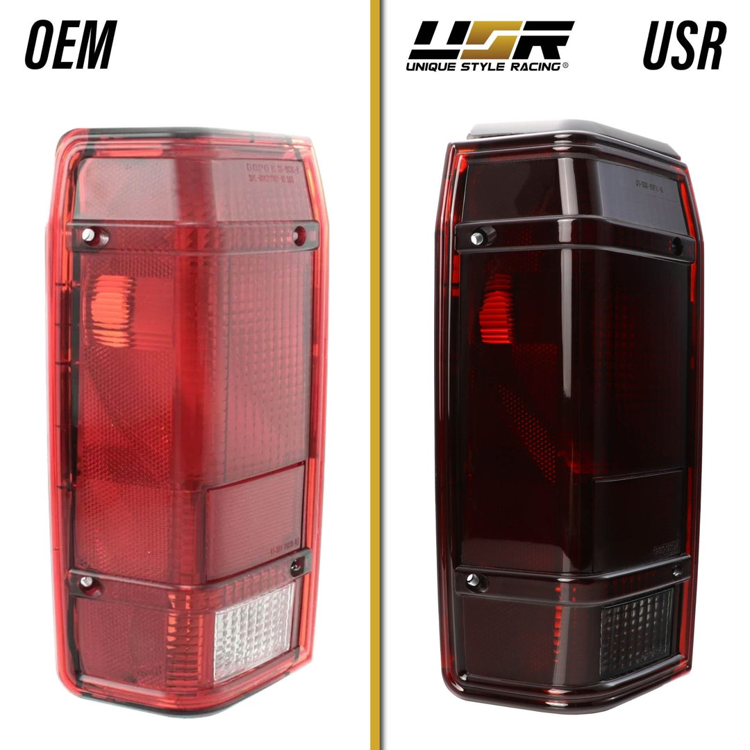 1983 - 1992 Ford Ranger Pickup Truck & 1984 - 1990 Bronco II Small SUV Dark Red Smoked Lens Tail Lights