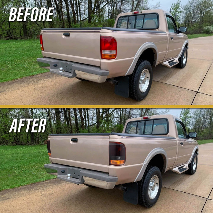 1993 - 1997 Ford Ranger Pickup Truck Dark Red Smoke Lens Tail Light