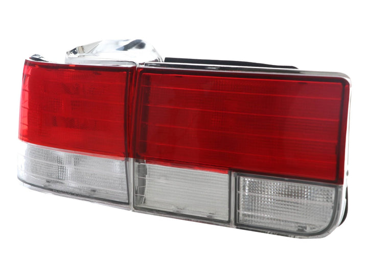 1992 - 1993 Honda Accord 4D Sedan JDM Red/Clear Lens 4 Piece Tail Lights