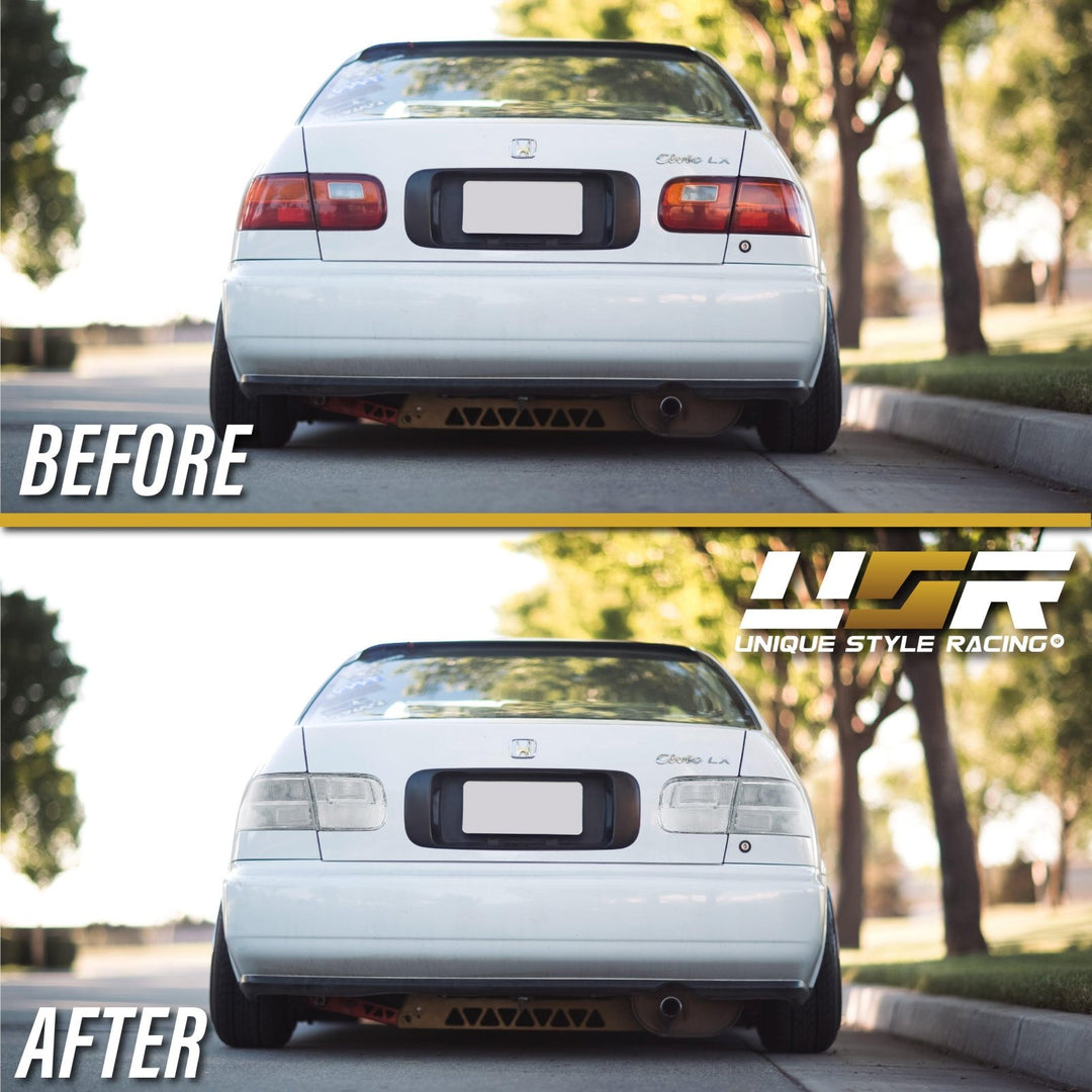 1992 - 1995 Honda Civic 2D Coupe / 4D Sedan JDM EG Style All Clear 4PC Tail Lights