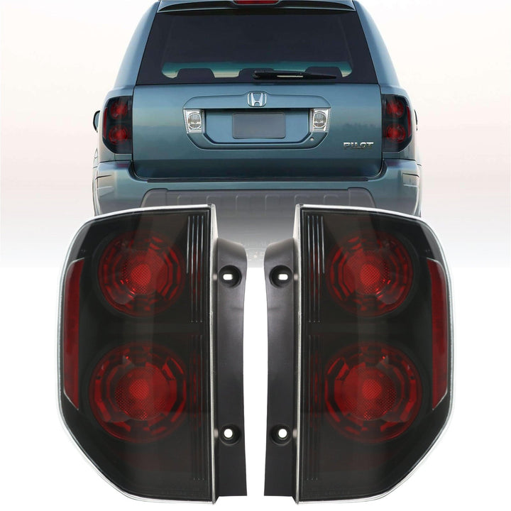 2003 - 2008 Honda Pilot JDM Style Black/Smoke Rear Tail Light Set