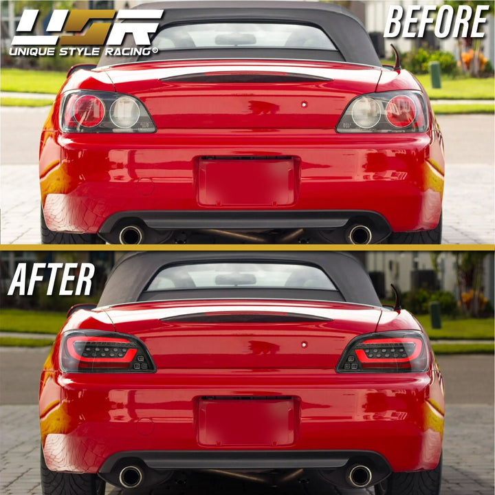 2000-2009 Honda S2000- AP1/AP2 Black/Clear or Black Chrome/Smoke Rear LED Light Bar Tail Light Set