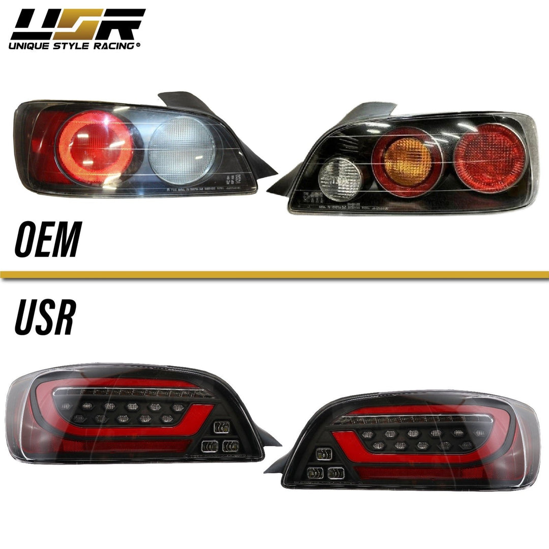 2000-2009 Honda S2000- AP1/AP2 Black/Clear or Black Chrome/Smoke Rear LED Light Bar Tail Light Set