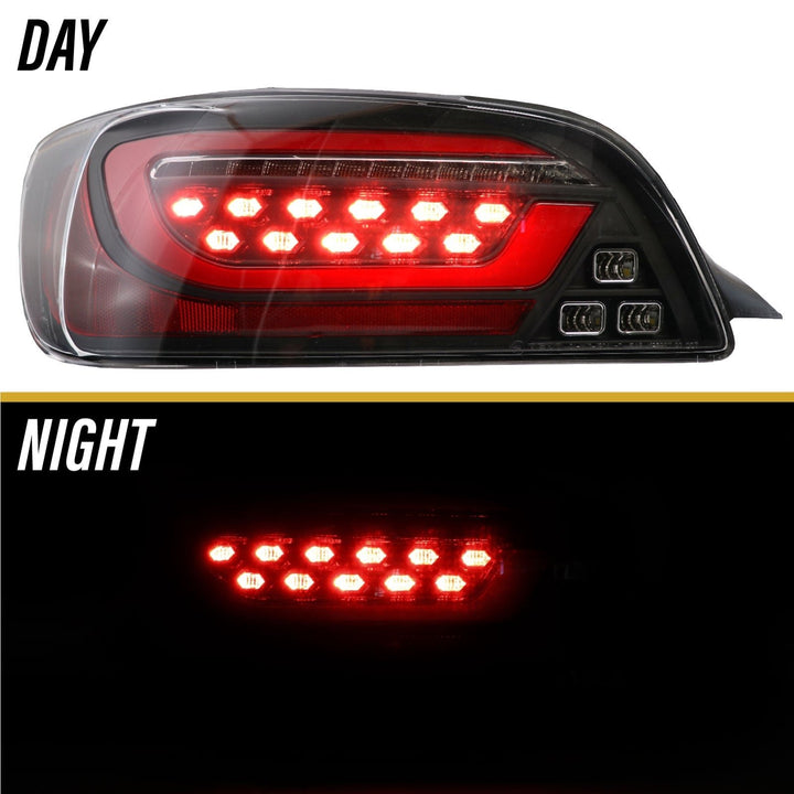 2000-2009 Honda S2000- AP1/AP2 Black/Clear or Black Chrome/Smoke Rear LED Light Bar Tail Light Set