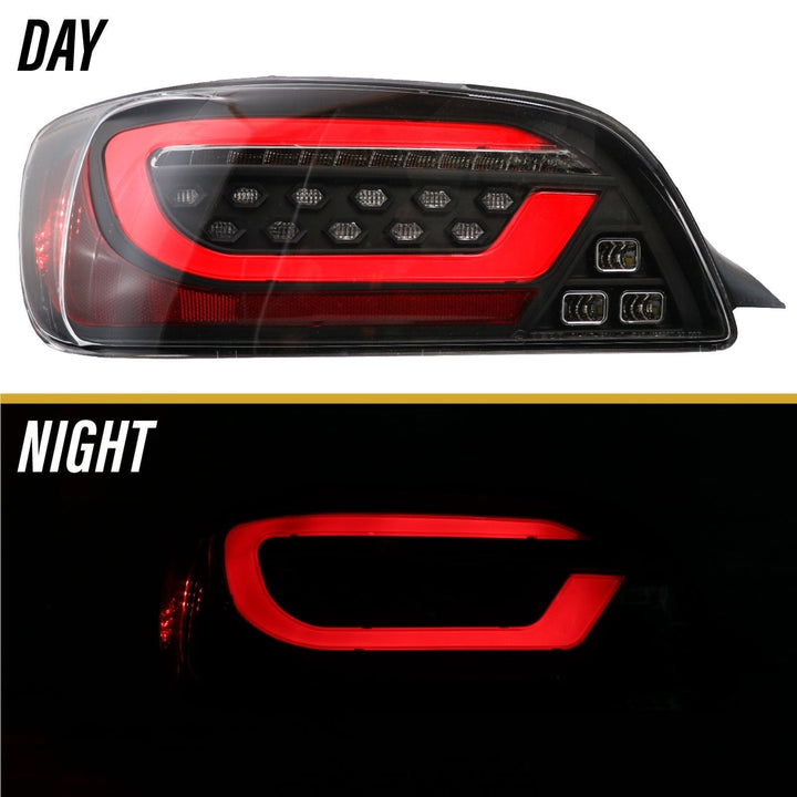 2000 - 2009 Honda S2000 - AP1/AP2 Black/Clear or Black Chrome/Smoke Rear LED Light Bar Tail Light Set