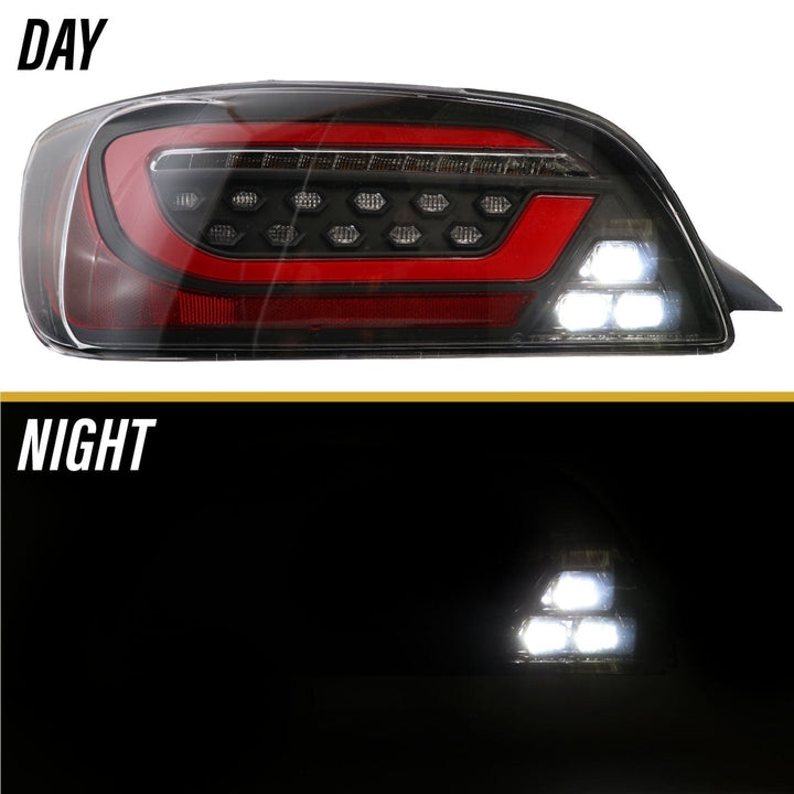 2000 - 2009 Honda S2000 - AP1/AP2 Black/Clear or Black Chrome/Smoke Rear LED Light Bar Tail Light Set