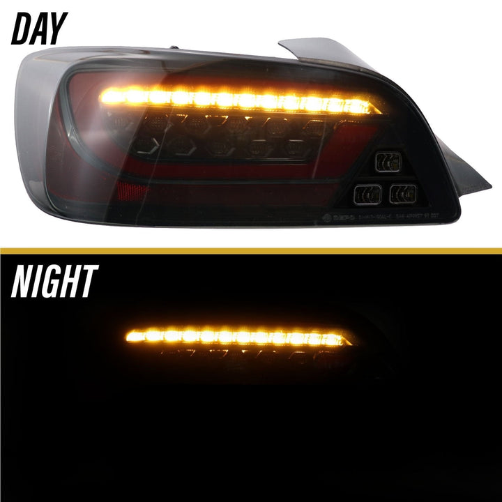 2000 - 2009 Honda S2000 - AP1/AP2 Black/Clear or Black Chrome/Smoke Rear LED Light Bar Tail Light Set