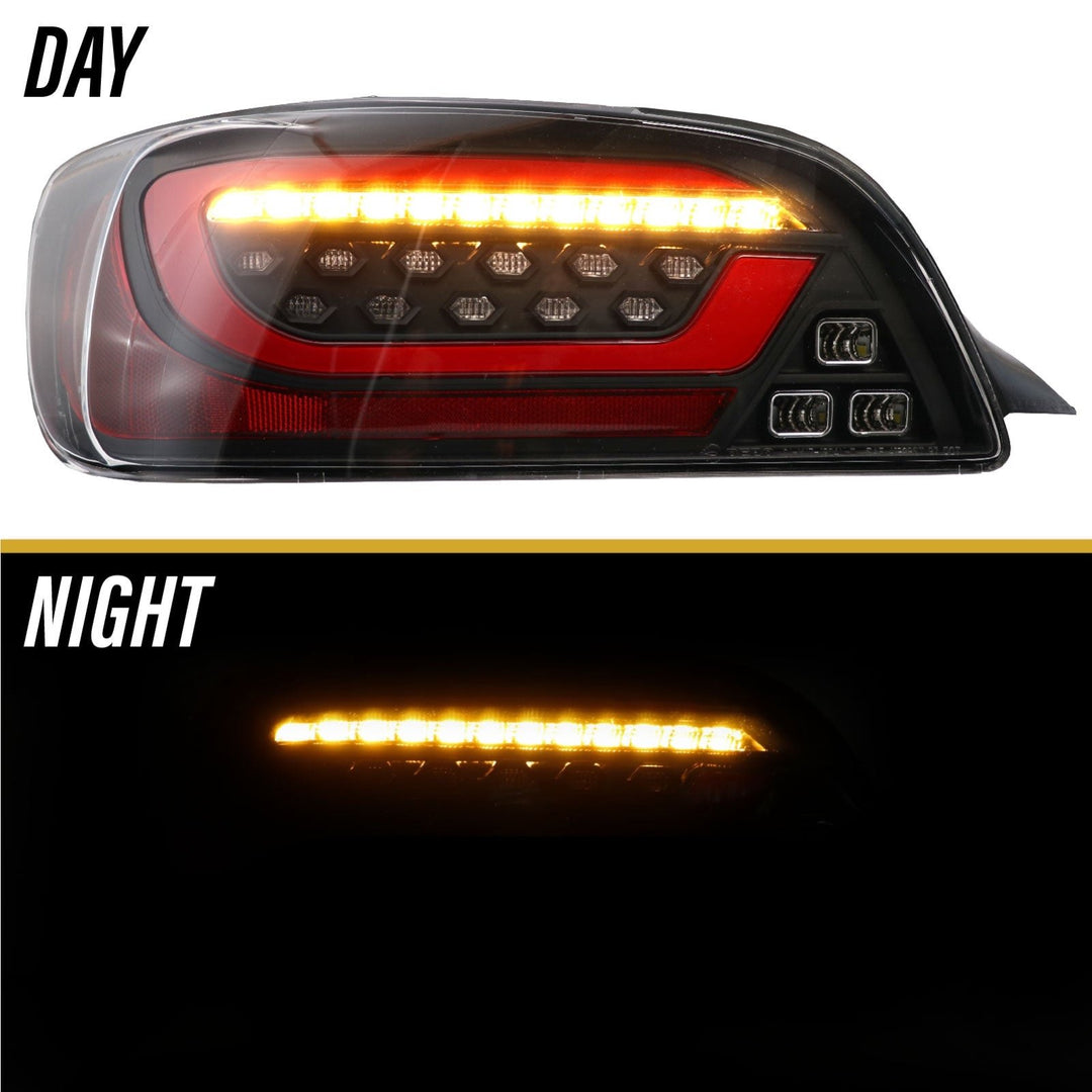 2000-2009 Honda S2000- AP1/AP2 Black/Clear or Black Chrome/Smoke Rear LED Light Bar Tail Light Set