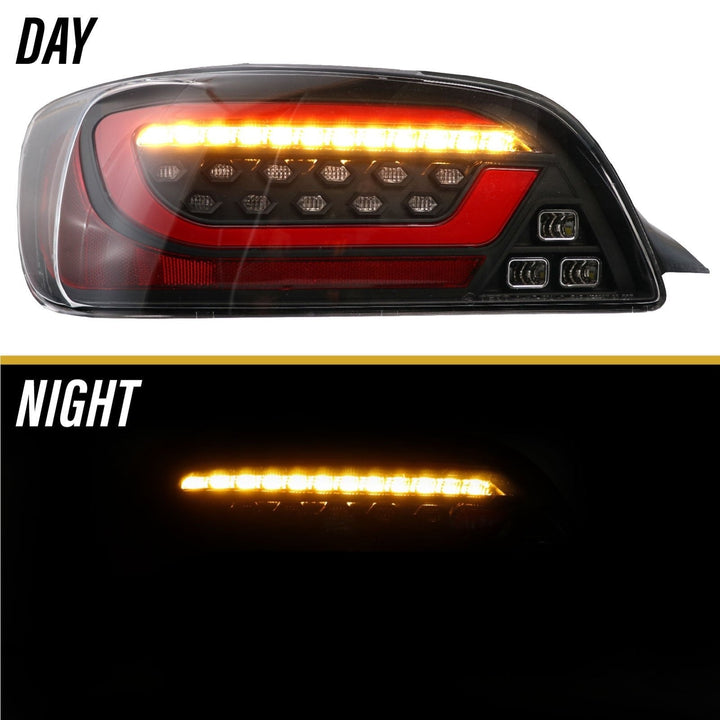 2000 - 2009 Honda S2000 - AP1/AP2 Black/Clear or Black Chrome/Smoke Rear LED Light Bar Tail Light Set