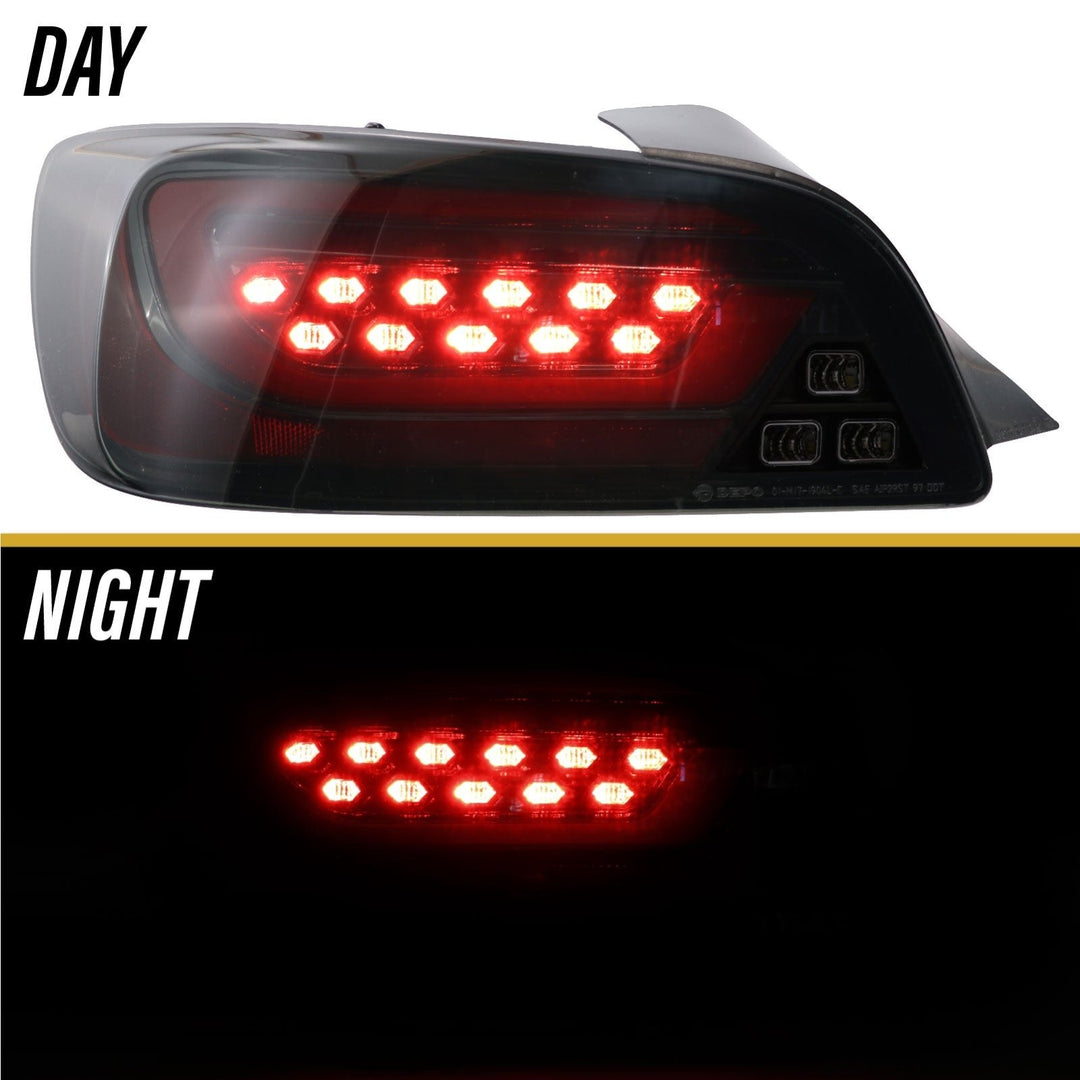 2000-2009 Honda S2000- AP1/AP2 Black/Clear or Black Chrome/Smoke Rear LED Light Bar Tail Light Set