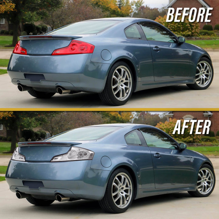 2006 - 2007 Infiniti G35 2 Door Coupe All Clear Lens LED Tail Lights