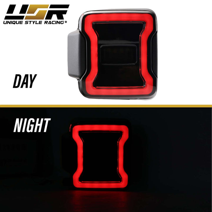 2018-2024 Jeep Wrangler JL Smoke Lens LED Tail Light Upgrade for Stock Halogen Models