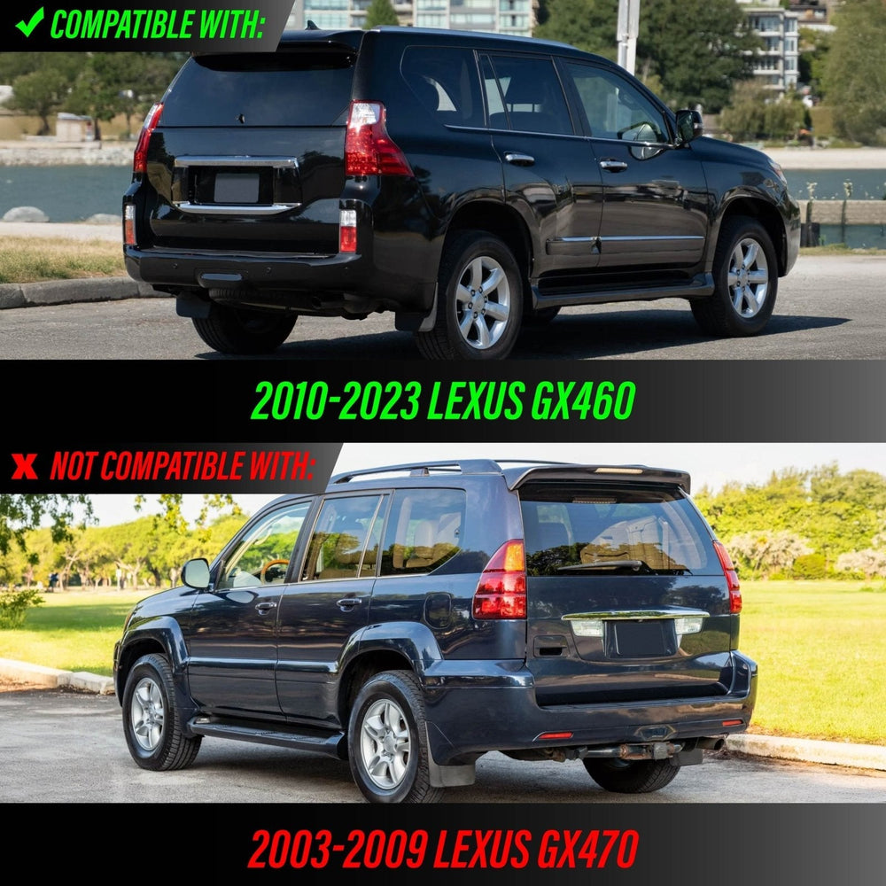 2010 - 2023 Lexus GX460 OE F - Sport Style Black Housing All Clear Lens LED Upgrade Tail Lights