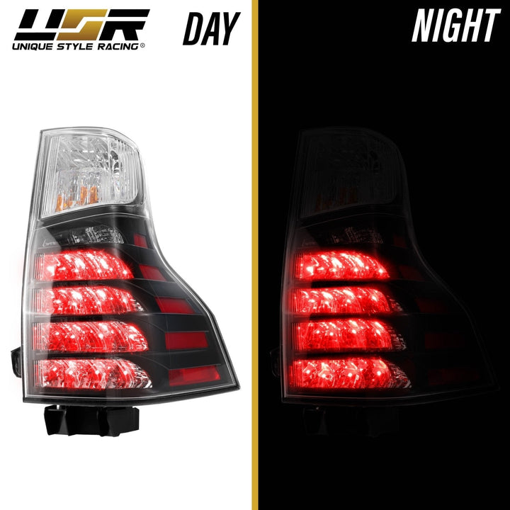 2010 - 2023 Lexus GX460 OE F - Sport Style Black Housing All Clear Lens LED Upgrade Tail Lights