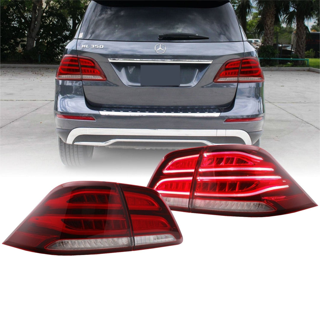 2012 - 2015 Mercedes ML Class W166 OEM GLE Style Rear 4 Piece LED Tail Light Set