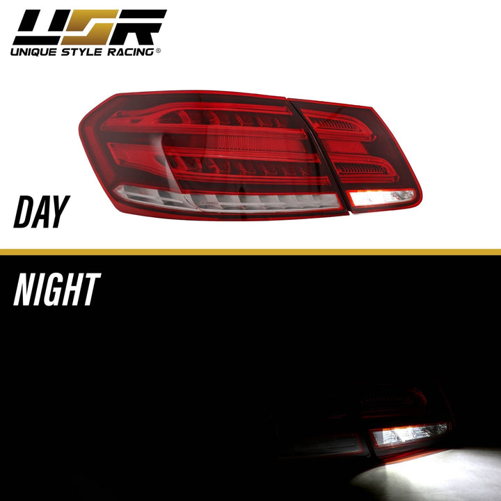 2010 - 2013 Mercedes Benz E Class W212 4D Sedan Facelift Style LED Light Bar Tail Light