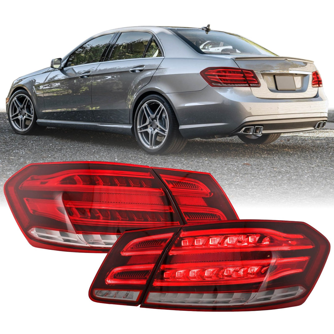 2010 - 2013 Mercedes Benz E Class W212 4D Sedan Facelift Style LED Light Bar Tail Light