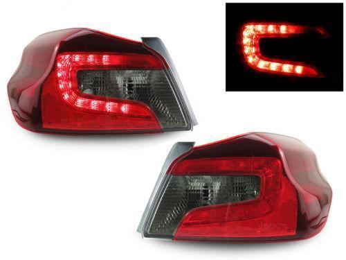 2015 - 2020 Subaru WRX JDM Style Dark Red Smoke Rear LED Tail Light Set