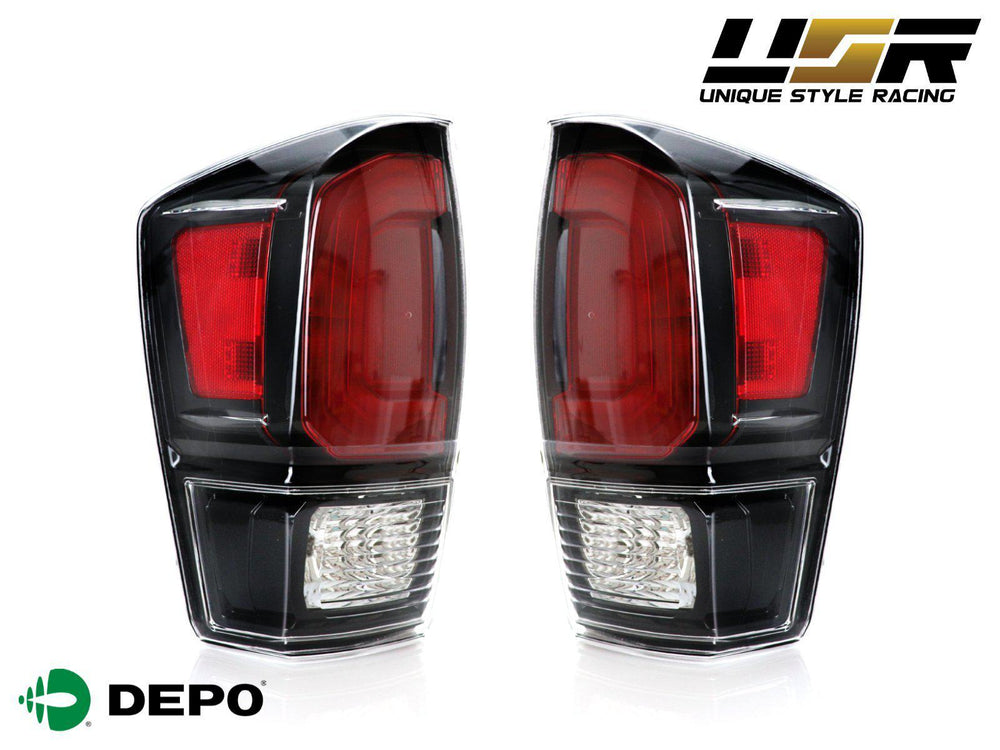 2016 - 2021 Toyota Tacoma 2020+ TRD PRO Style Black Out Tail Lights