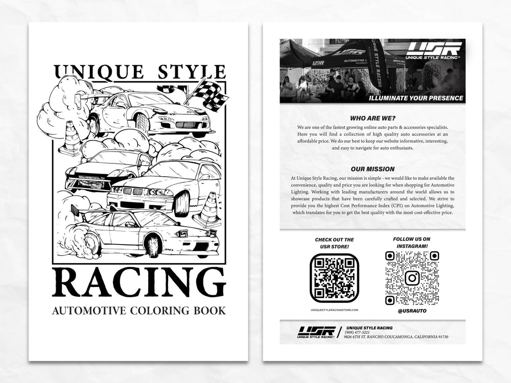 Unique Style Racing Coloring Book