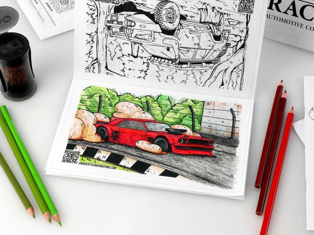 Unique Style Racing Coloring Book