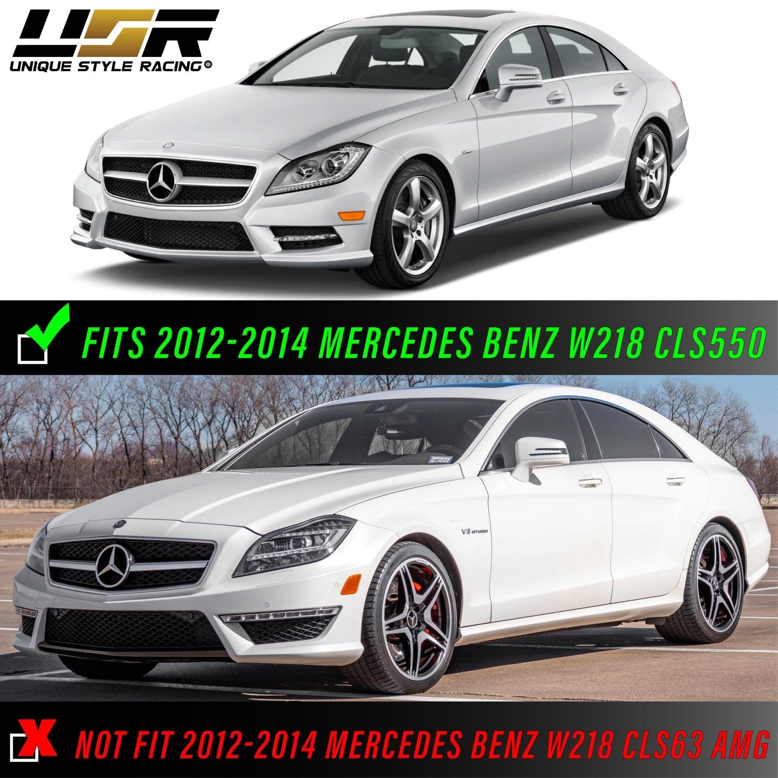 2012-2014 Mercedes CLS Class CLS550 W218 Clear/Smoke Side Marker