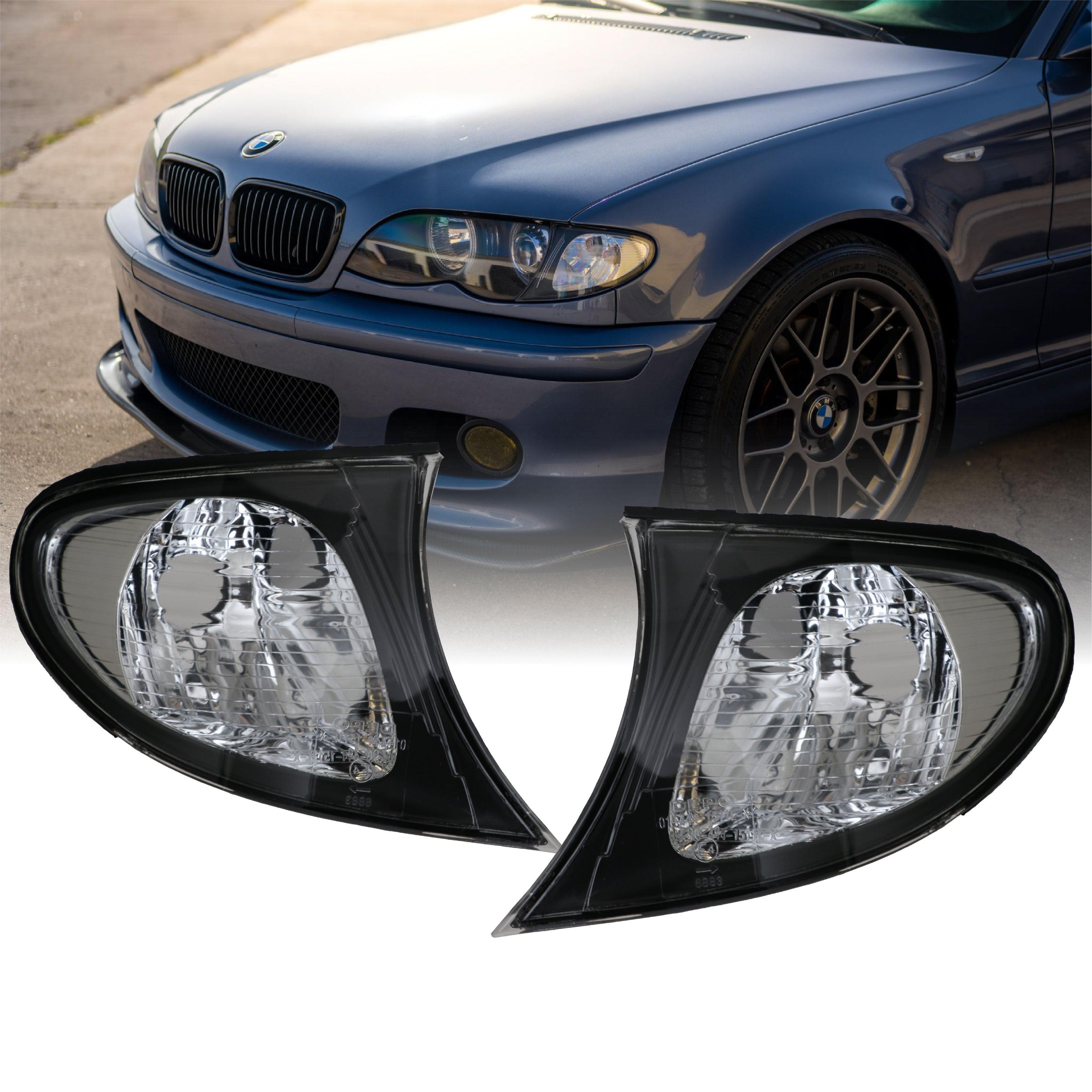 2002-2005 BMW 3 Series E46 4D / 5D Clear or Smoke Lens / Black or