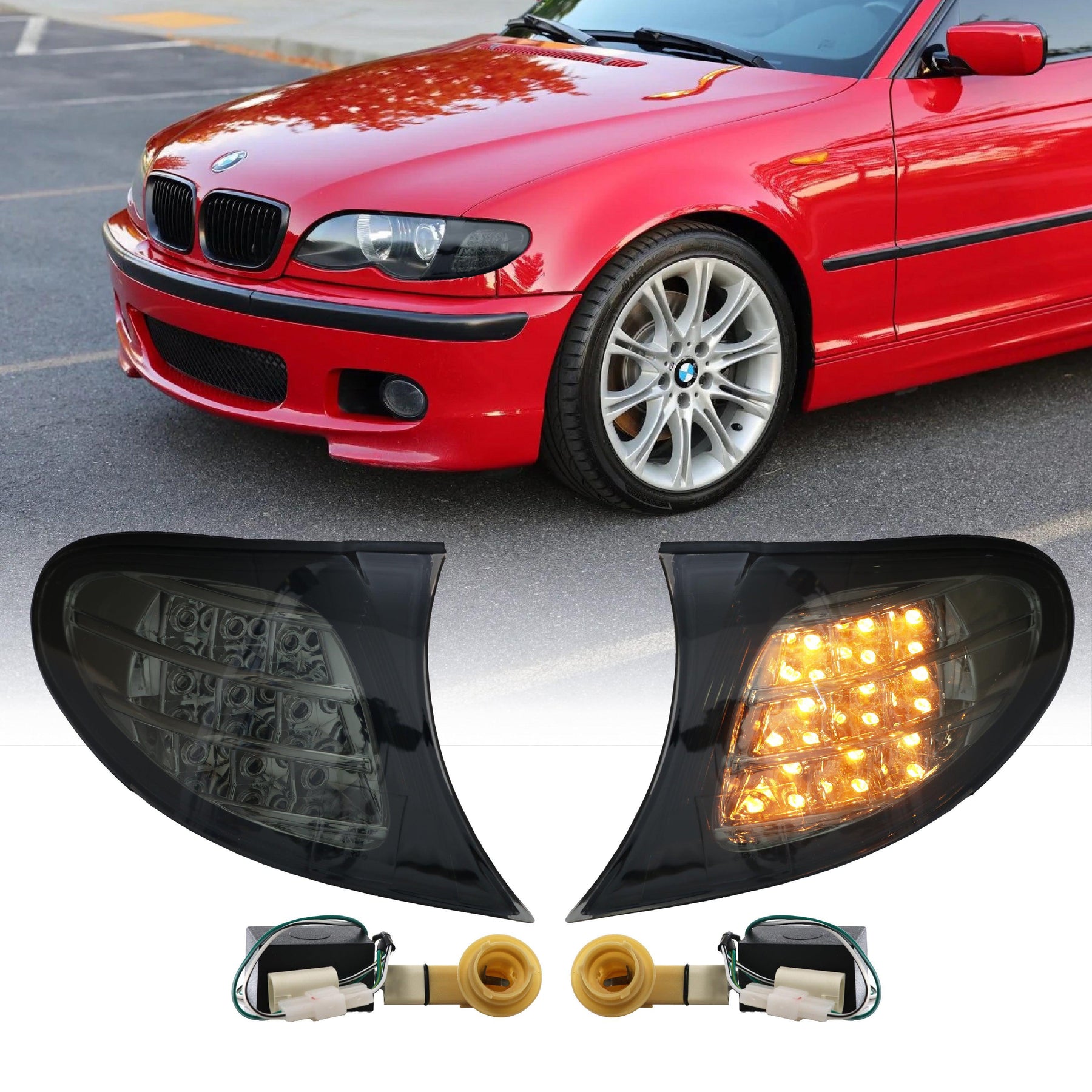 2002-2005 BMW 3 Series E46 4D Sedan & 5D Wagon LED Clear or Smoke Lens  Corner Signal Light