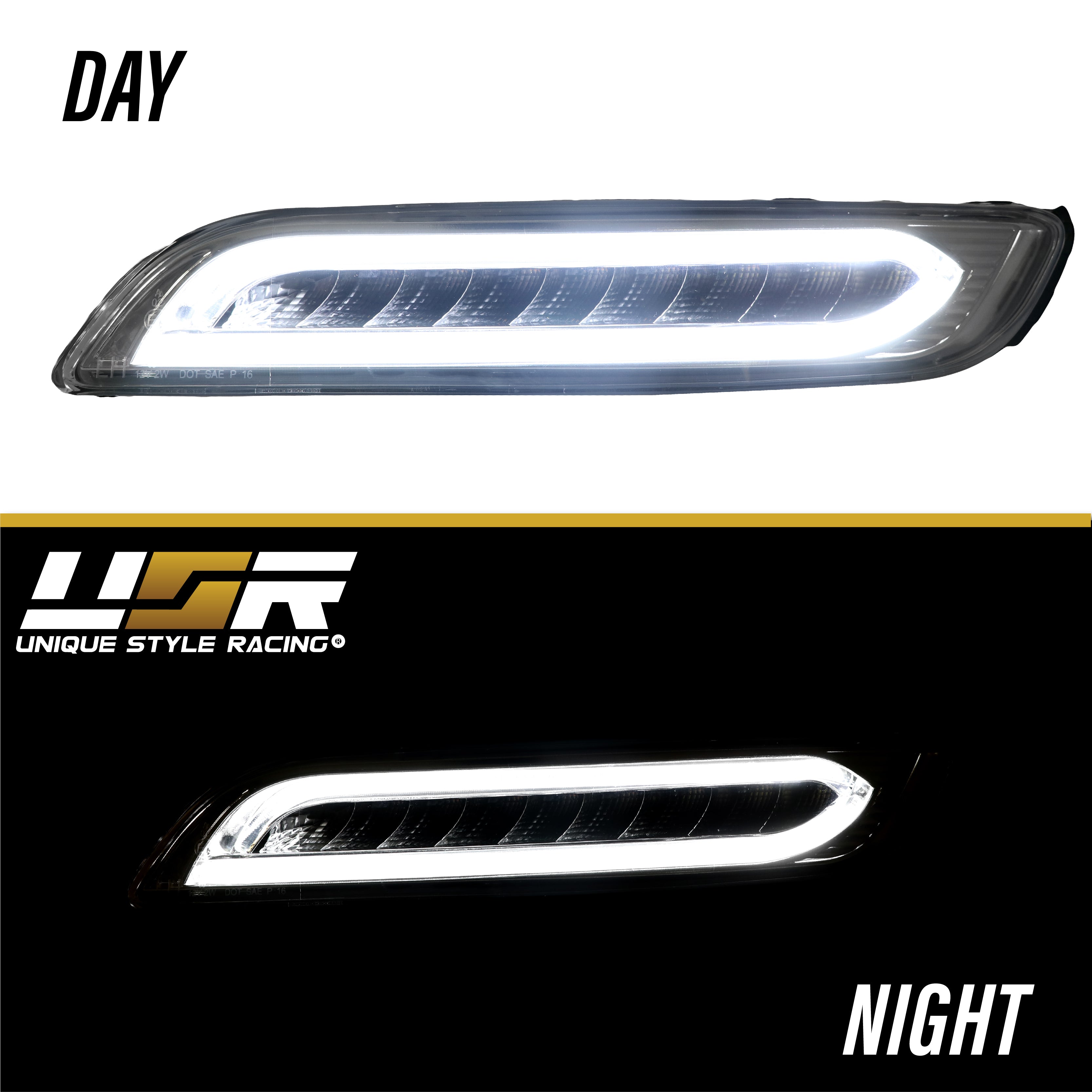 2005-2008 Porsche 911 Carrera 997.1 Chassis 991 Turbo S Style Light Bar LED  Front Bumper Signal Light - Unique Style Racing