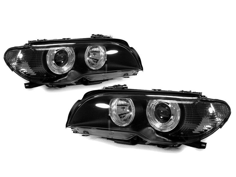 Xenon look Headlights with Angel Eyes for BMW 3 Series E46 - WWW