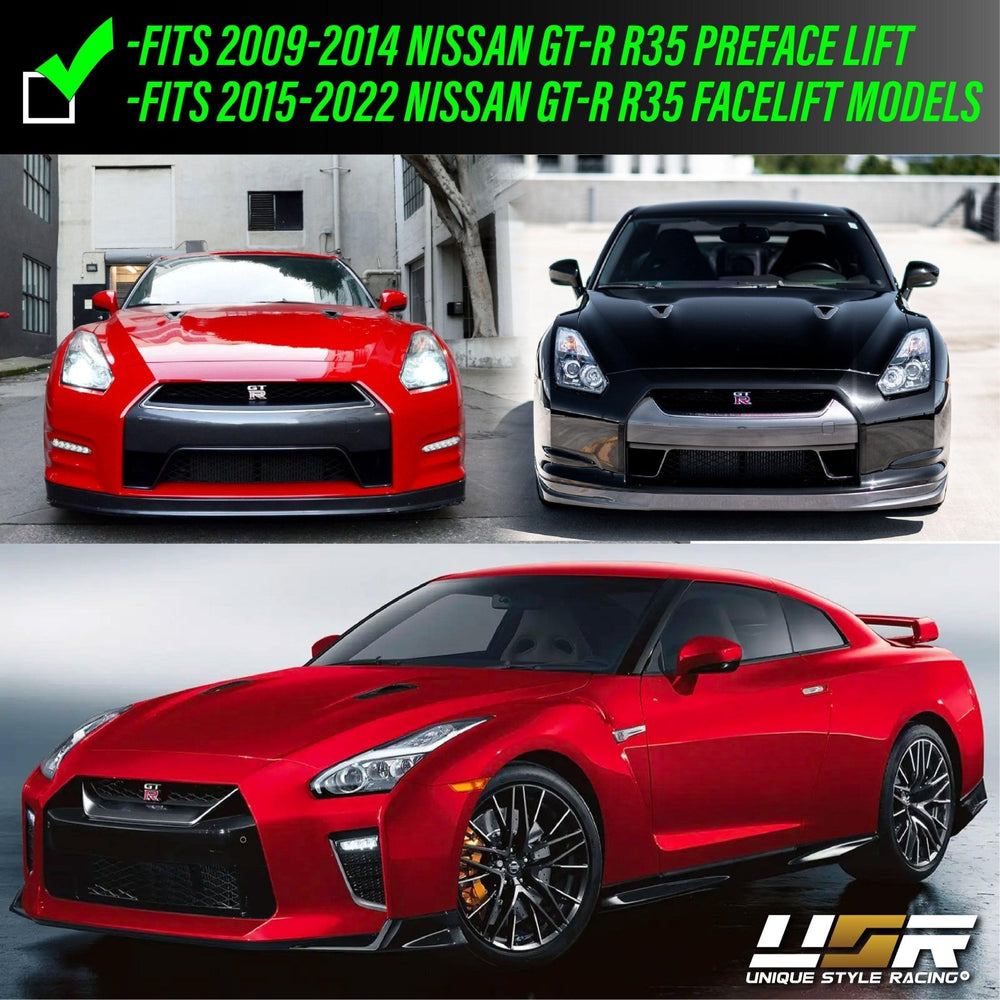 2009-2019 Nissan GT-R / GTR R35 OEM Facelift Style DRL Lightning Bar Full LED Projector Headlight - Made by DEPO