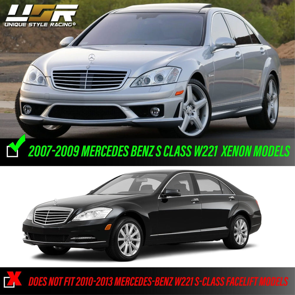 2007-2009 Mercedes S Class W221 Facelift Style LED Xenon D1S Projector Headlight W/ AFS For Stock Bi-Xenon Models - Made by DEPO