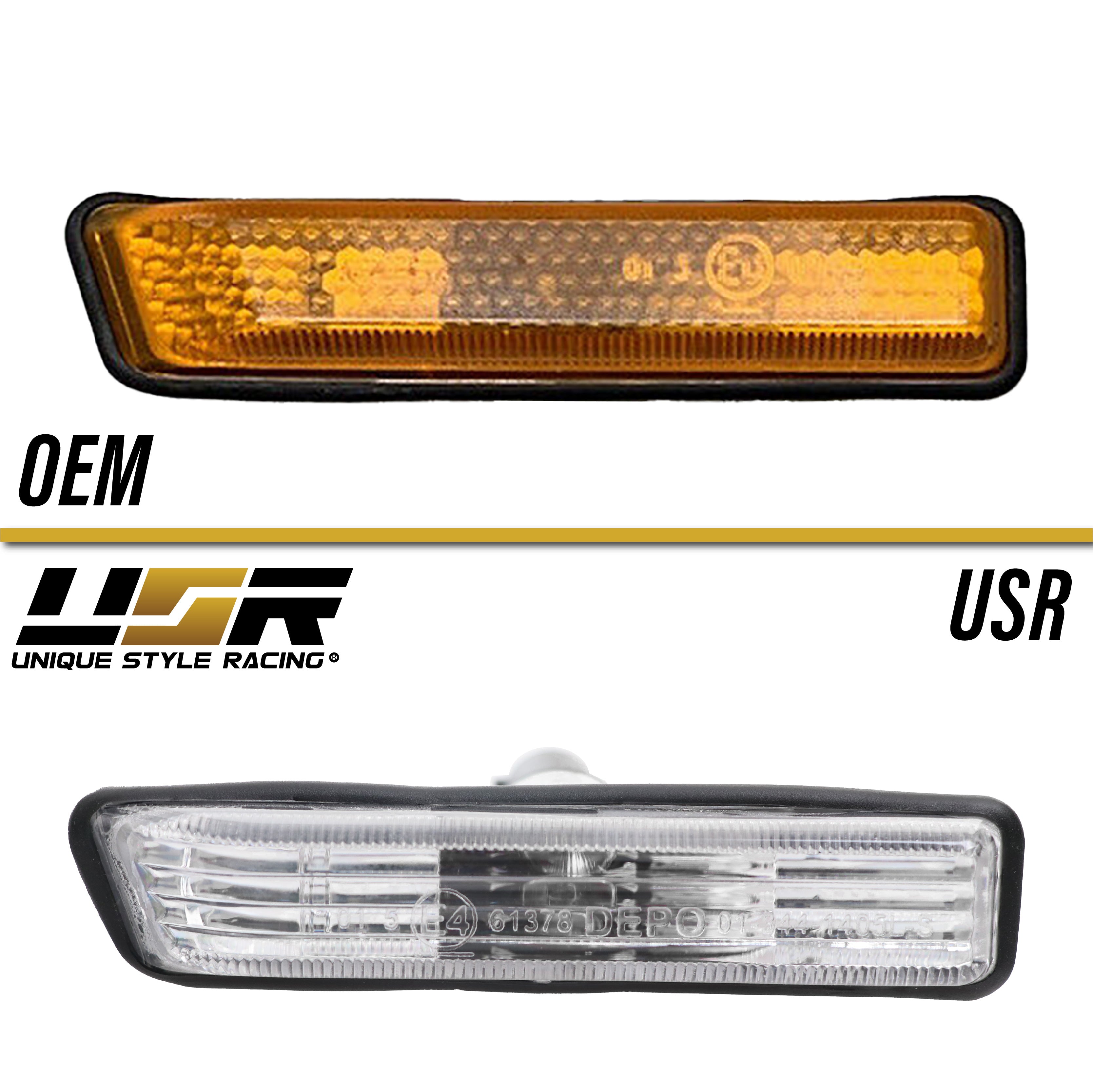 1997-1999 BMW 3 Series E36 / 2000-2006 BMW E53 X5 Clear or Smoke Fender Side  Marker Light - Unique Style Racing