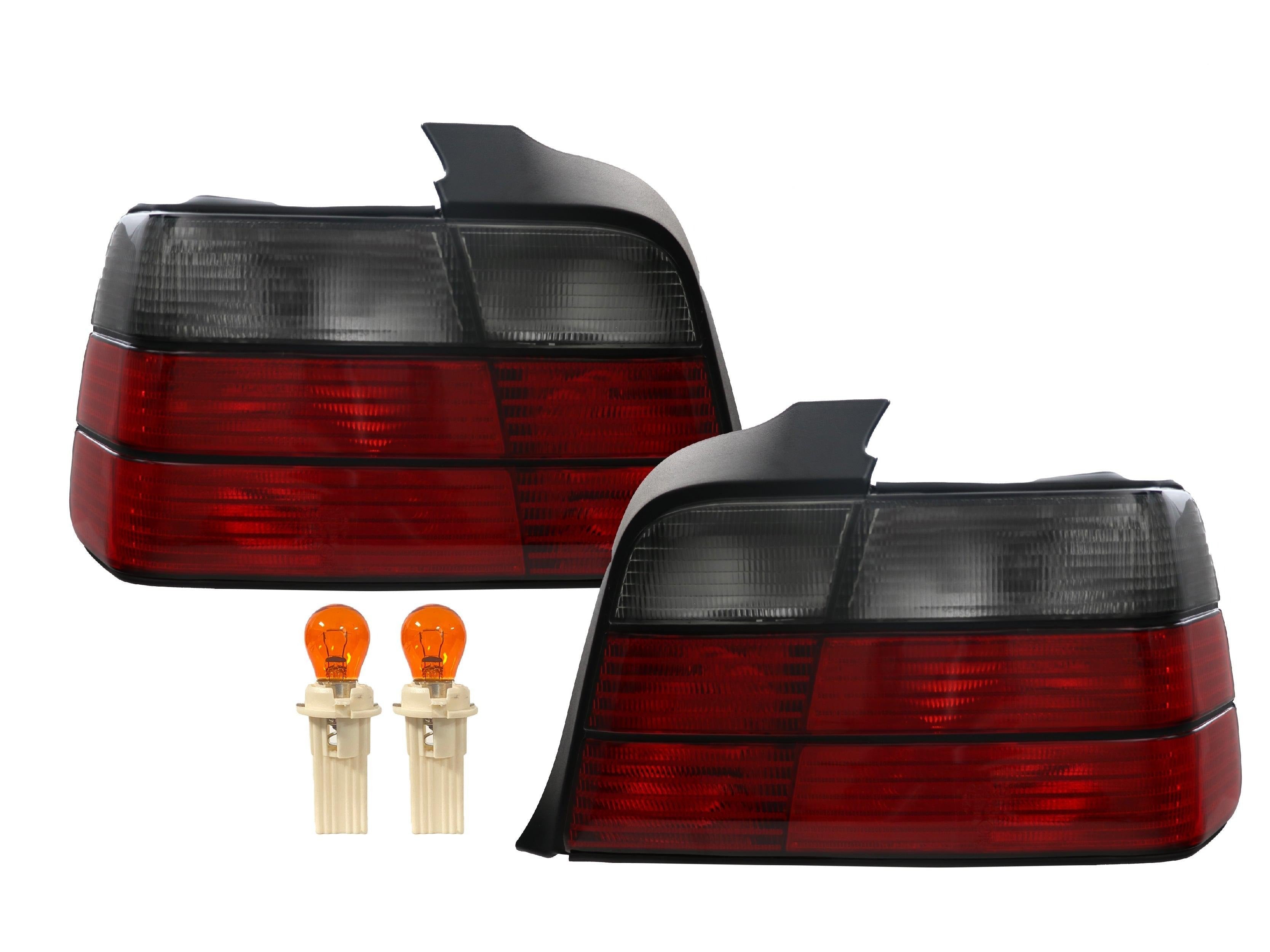 1992-1998 BMW E36 3 Series 4D Sedan Euro OEM Style Red/Clear or Red/Smoke  or Full Smoke Rear Tail Light