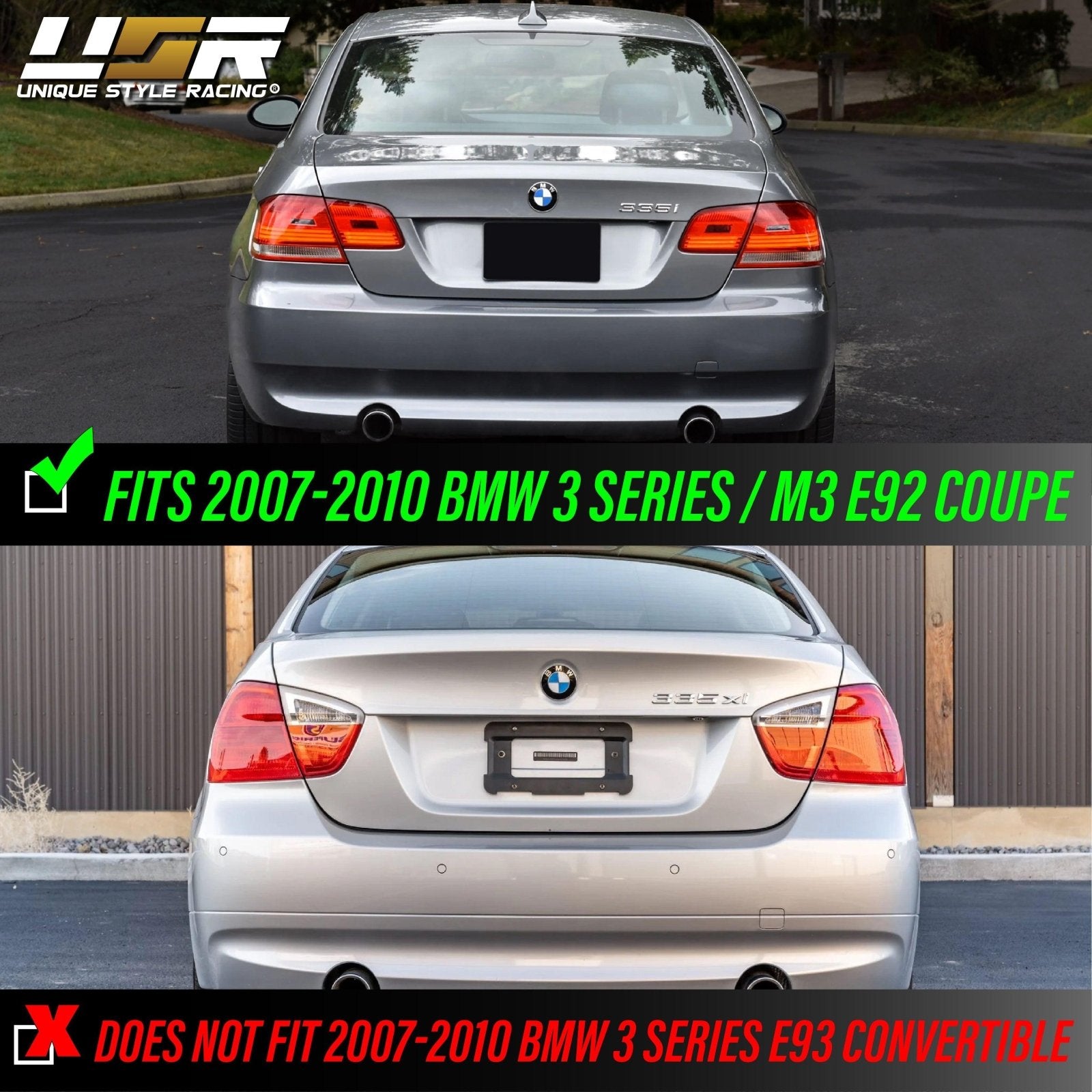 2007-2010 BMW 3 Series E92 2D Coupe Euro OEM LCI Styl 4 Pieces LED