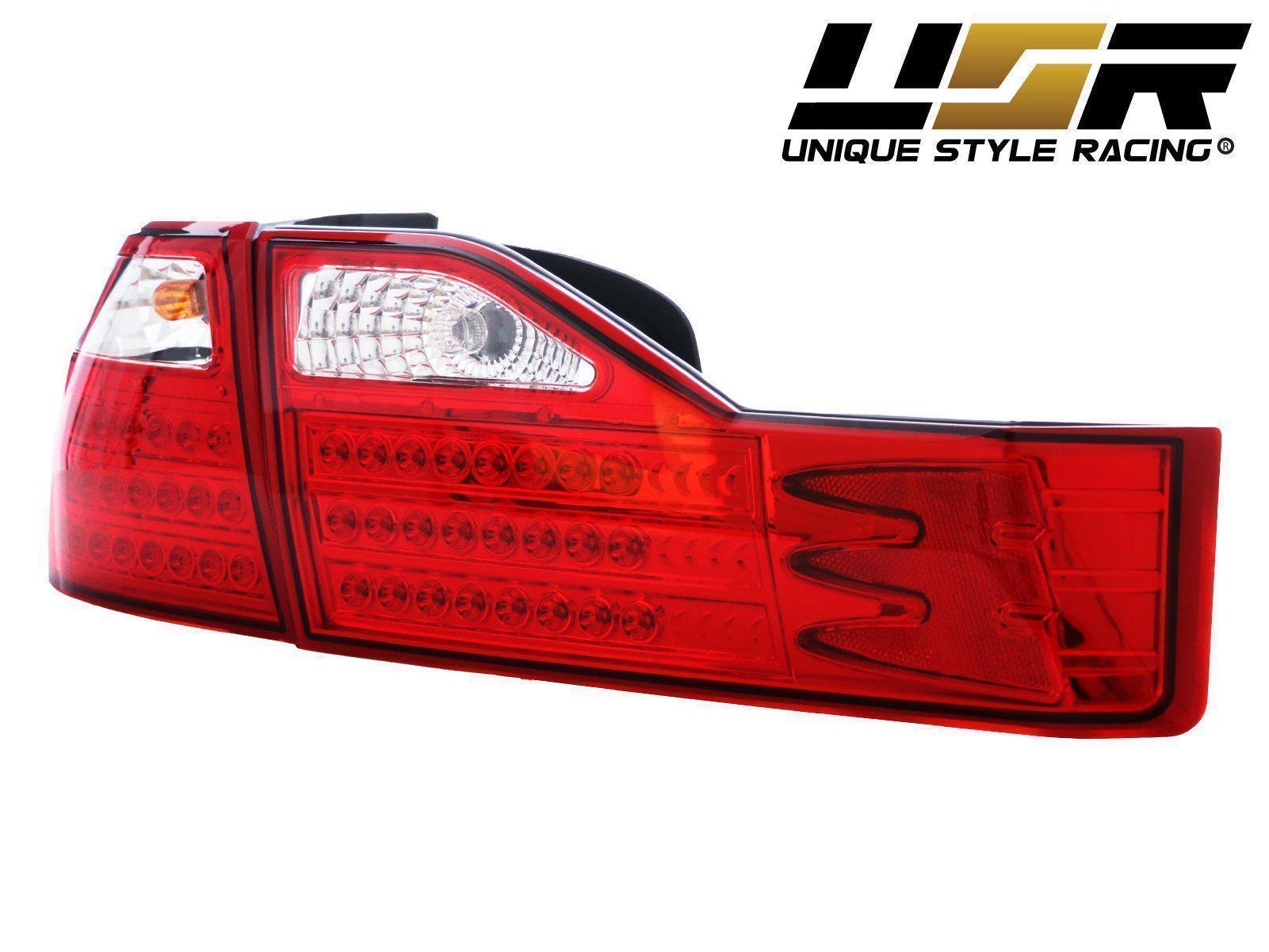 2001-2002 Honda Accord Sedan EX/V6 Red/Clear LED Tail Lights