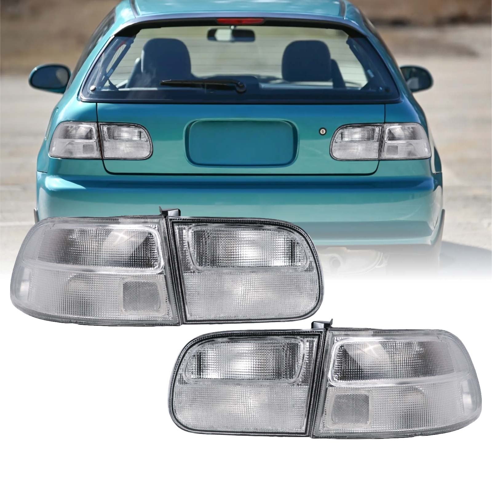 USR Auto CLEAR TAIL LIGHTS: Full LED