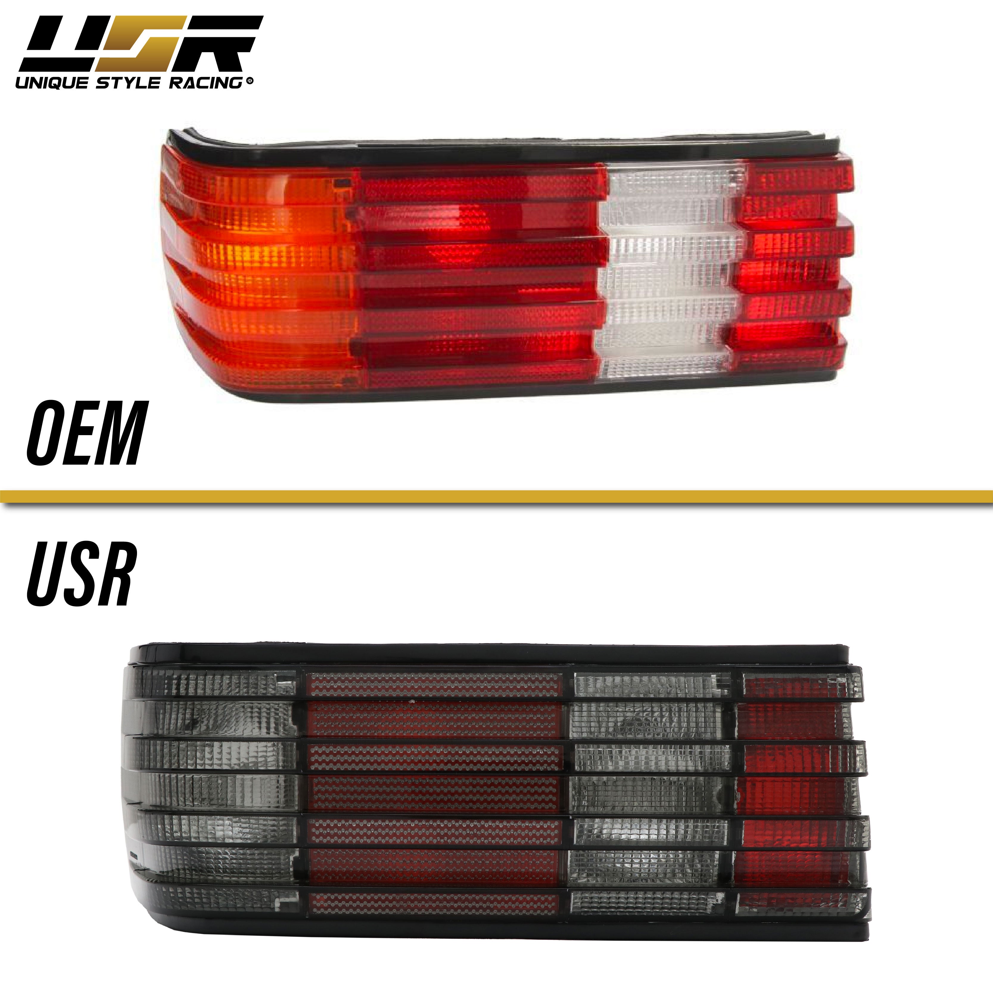 1981-1991 Mercedes S Class W126 Euro Smoke Rear Tail Light Set