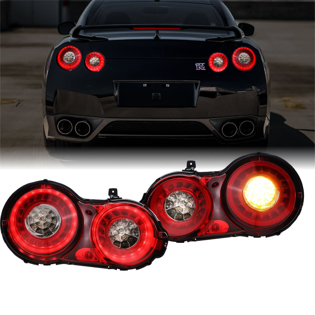 Valenti JDM 2009-2022 Nissan GTR / GTR R35 OEM 2015+ Facelift Style LED  Light Bar Ring Rear Tail Light - Unique Style Racing