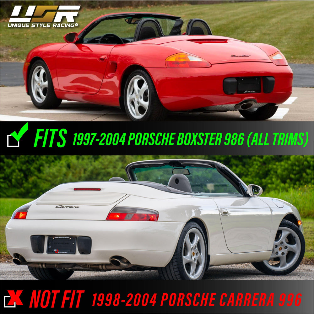 1997-2004 Porsche Boxster 986 Chassis 718 Style Black/Red or Smoke/Clear LED Light Bar Tail Light - Made by USR